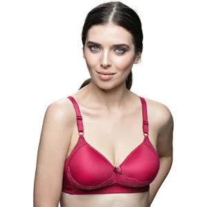 Telsiz Dantelli Süngerli Minimizer Sütyen Bordo – 100B