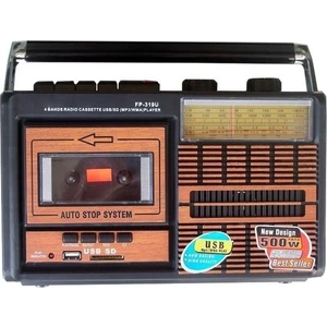Ultratekno FP-319BT Nostaljik  USB Kaset Çalar Alarm Saatli Radyo