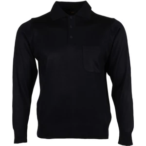 Erkek Lacivert Kazak Polo Yaka Yünlü Klasik Normal Kesim RAR00647