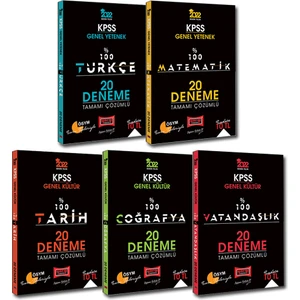 Yargı Yayınevi 2022 KPSS Genel Yetenek Genel Kültür  %100 Deneme Seti