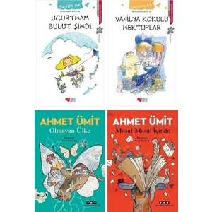 Can Çocuk Yayınları Ilkokul Okunması Gerekenler Seti / Uçurtmam Bulut Şimdi - Vanilya Kokulu Mektuplar - Olmayan Ülke - Masal Masal Içinde - Sevim Ak - Ahmet Ümit
