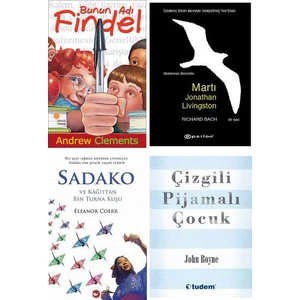 8+ Yaş Okunması Gerekenler Seti / Bunun Adı Findel - Martı Jonathan Livingston - Sadako - Çizgili Pijamalı Çocuk