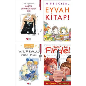 Ilkokul Okunması Gerekenler Seti / Martıya Uçmayı Öğreten Kedi - Eyvah Kitap - Vanilya Kokulu Mektuplar - Bunun Adı Findel