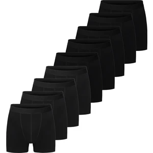 Siyah Erkek 9'lu Paket Pamuklu Boxer