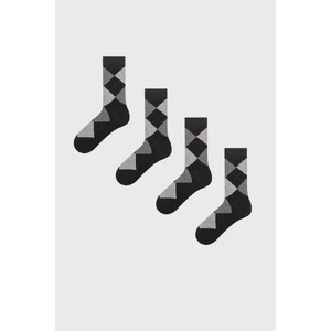 Mem Socks 4'lü Ekose Desenli Erkek Çorabı