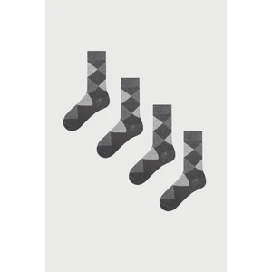 Mem Socks 4'lü Ekose Desenli Erkek Çorabı