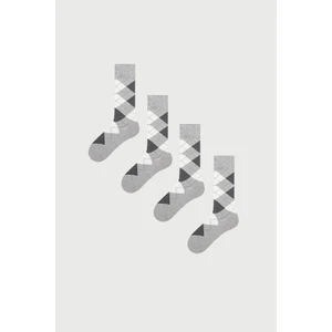 Mem Socks 4'lü Ekose Desenli Erkek Çorabı