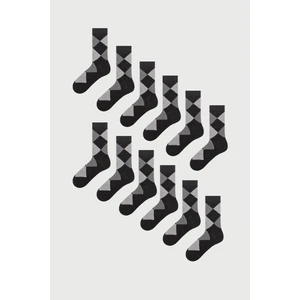 Mem Socks 12'li Ekose Desenli Erkek Çorabı