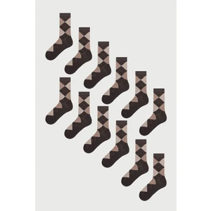 Mem Socks 12'li Ekose Desenli Erkek Çorabı