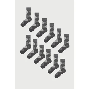 Mem Socks 12'li Ekose Desenli Erkek Çorabı