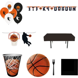 Hayaller Dükkanı Fanatik Basketbol Doğum Günü Süsleri 8 Kişilik