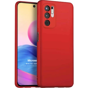 Matte Silicone Xiaomi Redmi Note 10 5g Kılıf Kırmızı