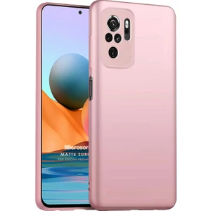 Matte Silicone Xiaomi Redmi Note 10 Kılıf Rose Gold