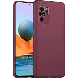 Matte Silicone Xiaomi Redmi Note 10 Kılıf Mor