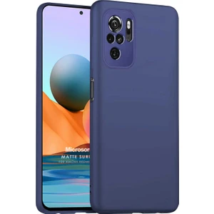 Matte Silicone Xiaomi Redmi Note 10 Kılıf Lacivert