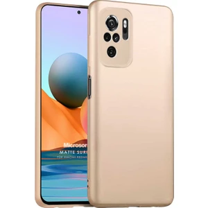 Matte Silicone Xiaomi Redmi Note 10 Kılıf Gold