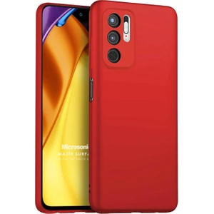 Matte Silicone Xiaomi Poco M3 Pro Kılıf Kırmızı