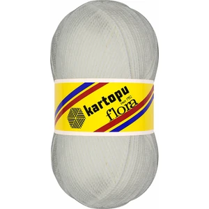 Flora K010 Beyaz El Örgü Patik İpi 100 gr