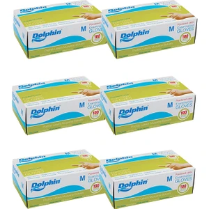 Beyaz Lateks Eldiven Pudralı (M) 100'LÜ x 6