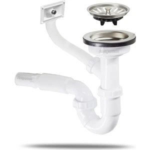 Çöpmak Büyük Mutfak Evye Lavabo Sifonu - Paslanmaz Süzgeç (Taşmalı)