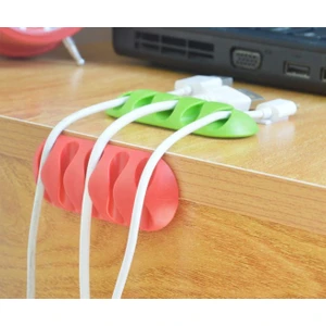 Kablo Tutucu 5 Kanallı 3'lü Siyah Yapışkanlı Kablo Düzenleyici