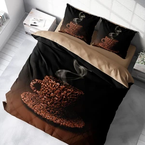 Sleep Coffee 3D Pamuk Saten Çift Kişilik Nevresim Takımı