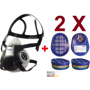 X-Plore 3300 Yarım Yüz Gaz Maskesi + 2 Adet A1B1E1K1 Abek1 (6738816) Filtre