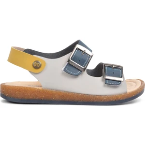 006 Lacivert-Bej-Hardal Comfort Erkek Çocuk Sandalet