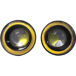 Universal Mercekli Turuncu LED Angel Sis Farı, 89MM