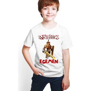 Hediye Center Kişiye Özel Isimli Roblox Baskılı Beyaz Unisex Çocuk T-Shirt M07