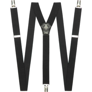 Metal Klipsli Yetişkin Boy Ince Siyah Pantolon Askısı