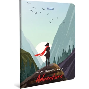 Adventure A6 Çizgili Tel Dikişli Karton Kapaklı Defter 80 Yaprak