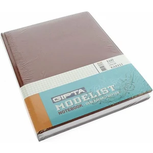 Modelist Çizgili İplik Dikişli Deri Kapaklı Defter 20 x 28 cm 120 Yaprak