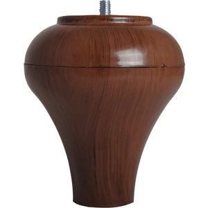 4 Adet 12 cm Ceviz Renk- Armut Plastik Ayak- Baza Ayağı -Koltuk Ayağı- Kanepe Ayağı  (Ince M8 Diş)