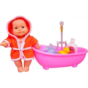 Masho Trend Pembe Eğlenceli Banyo Yapan Küvet Bebek - Pilli Kuvvet Bebek - Banyo Yapan Bebek