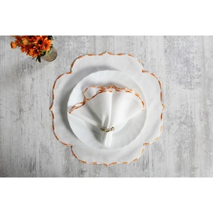 Caka Home  2 Li Supla Ebruli Nakışlı Keten Efektli