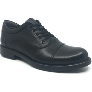 Öz Soylu Deri Bağcıklı Rahat Erkek Günlük Kışlık Ayakkabı 38-47 38 Siyah