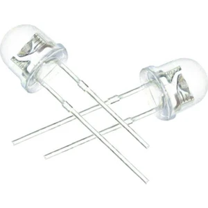 LED 4.8mm Mantar Beyaz Şeffaf (10 Adet)