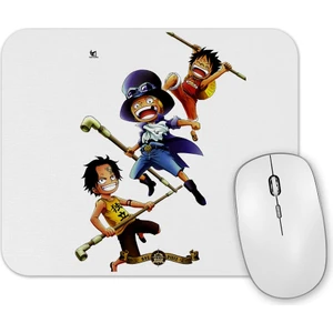Baskı Dükkanı One Piece Ace Sabo Luffy Mouse Pad