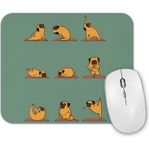 Baskı Dükkanı Pug Yoga Köpek Mouse Pad