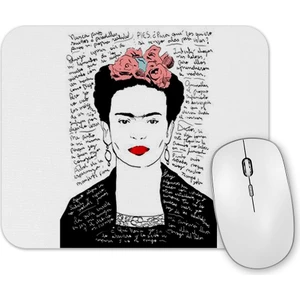 Baskı Dükkanı Frida Kahlo Kelebekler Mouse Pad