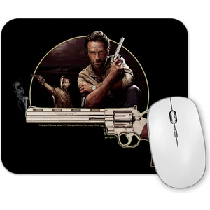 Baskı Dükkanı The Walking Dead Rick Siyah Zemin 2 Mouse Pad