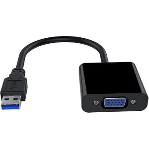 USB 3.0 To VGA Çevirici Dönüştürücü Adaptör Kablosu Usb Vga Kablo