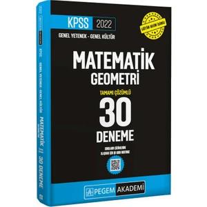 Pegem Akademi Yayıncılık 2022 KPSS Genel Yetenek Genel Kültür Matematik - Geometri 30 Deneme
