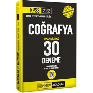 Pegem Akademi Yayıncılık 2022 KPSS Genel Yetenek - Genel Kültür Coğrafya 30 Deneme