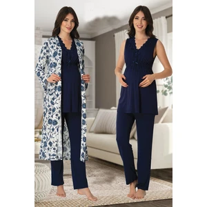 Lohusa Pijama Sabahlık Takım Effort 8034