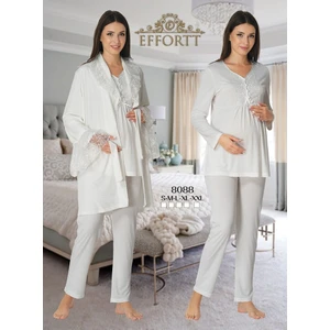Kadife Sabahlıklı Lohusa Pijama Takımı 8088