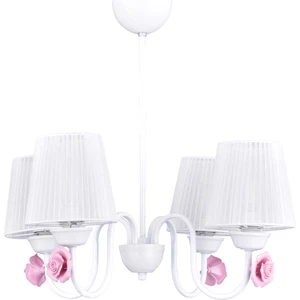 Polat Aydınlatma Samara 4 Lü Avize Beyaz (Beyaz Şapkalı)