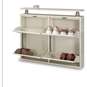 Kaser Metal Krem Ayakkabılık 2+2