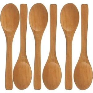Ne Alırsan Ucuz Bambu Altılı Ahşap Kaşık Takımı 13CM